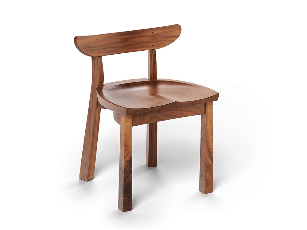 solid walnut kitchen chair