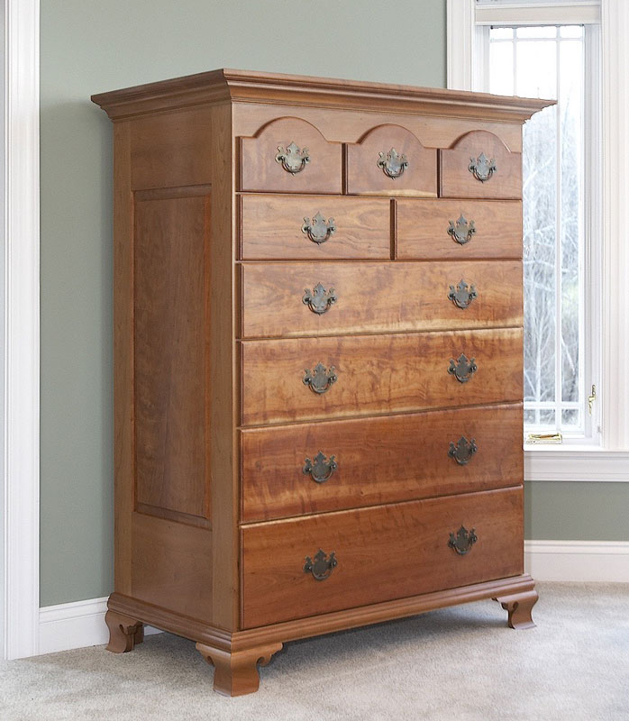 natural cherry tall chest of drawers