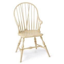 Cream Bow back Windsor Chair with arms