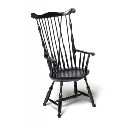 Black Kids Nantucket style Fan Back Windsor Chair