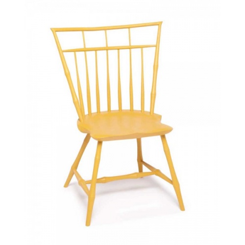 Yellow Bird Cage style Bamboo Rod Back Windsor Chair
