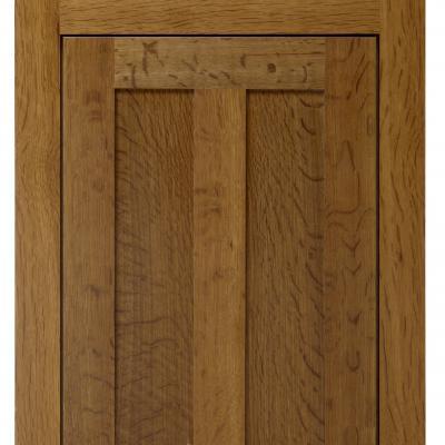 oak kitchen cabinet door in Arts & Crafts style