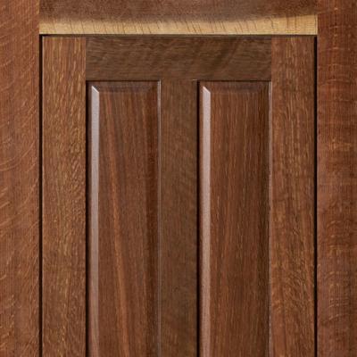 kitchen cabinet door in fumed white oak in Greene and Greene style